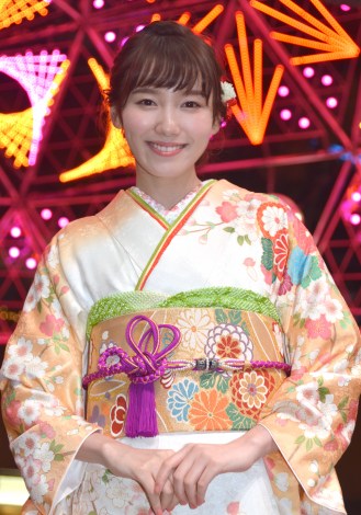 今年の流行語は“花晴れ”と語った飯豊まりえ=東京ドームシティ『ウィンターイルミネーション〜江戸の粋・日本の華〜』点灯式(C)ORICON NewS inc.