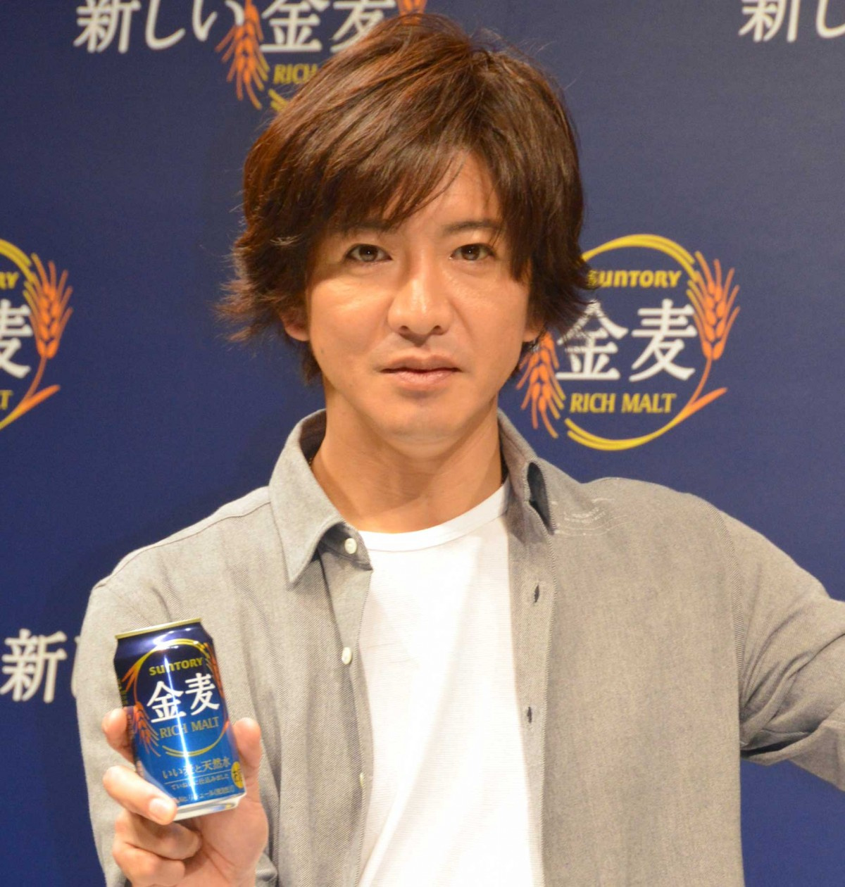 木村拓哉 金麦 新cmキャラに決定 連続 実飲 で恐縮 記者会見でこんなに Oricon News