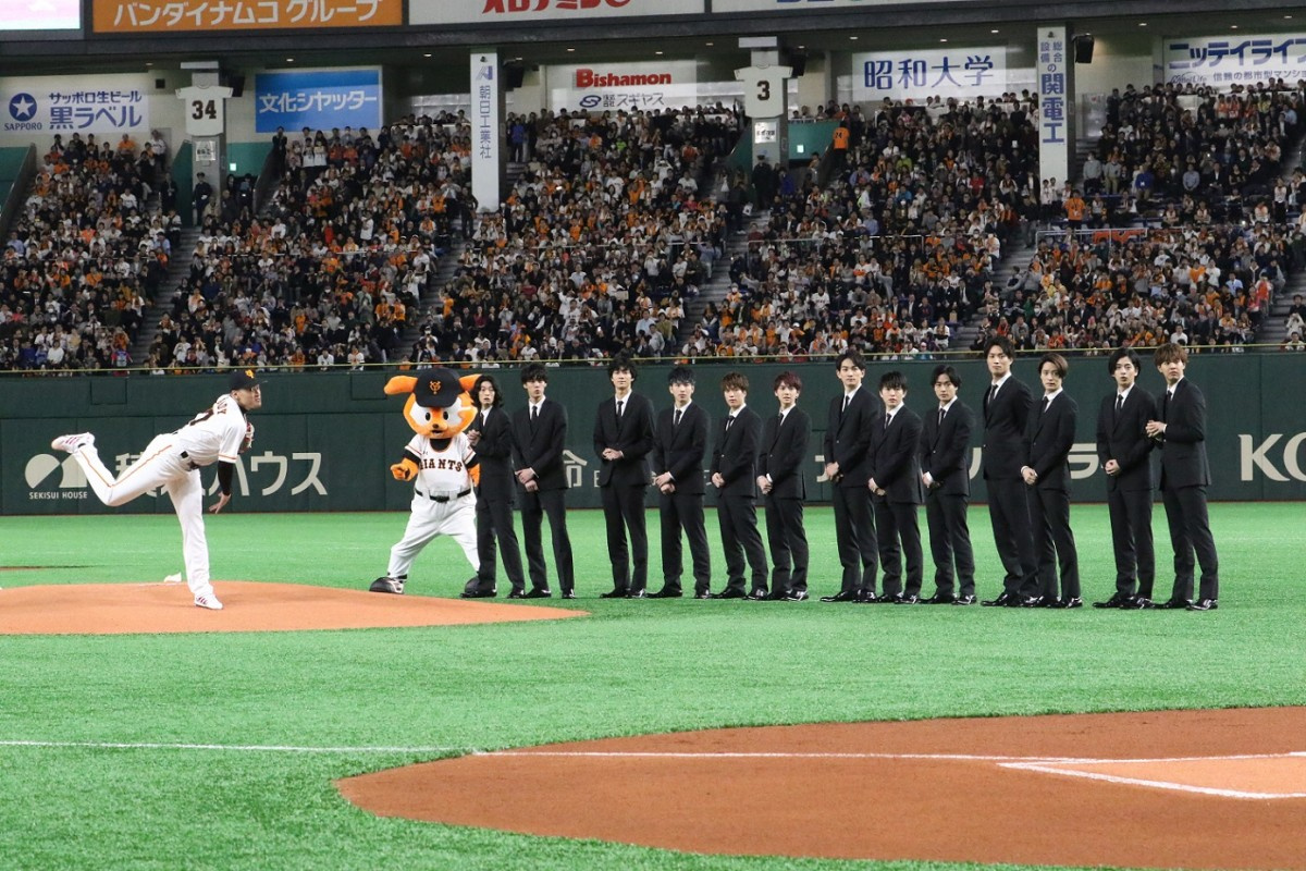 関口メンディー 始球式芸能人最速奪還ならず ゴメンディー 原監督激励に緊張 Oricon News