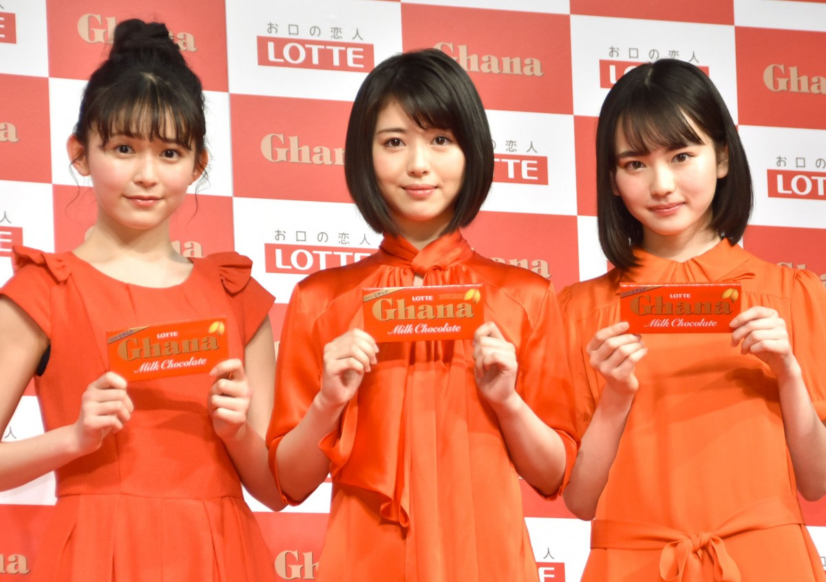 ガーナ新3人娘 に浜辺美波 山田杏奈 久間田琳加 精一杯頑張ります Oricon News