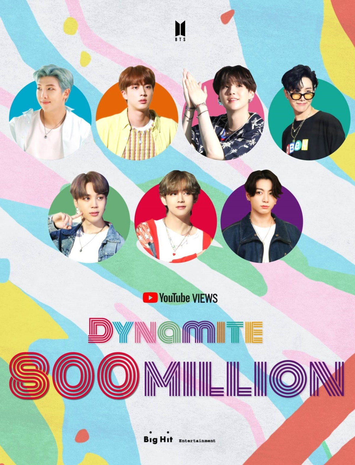 Bts Dynamite Mv勢い止まらず8億再生突破 通算6作目 Oricon News