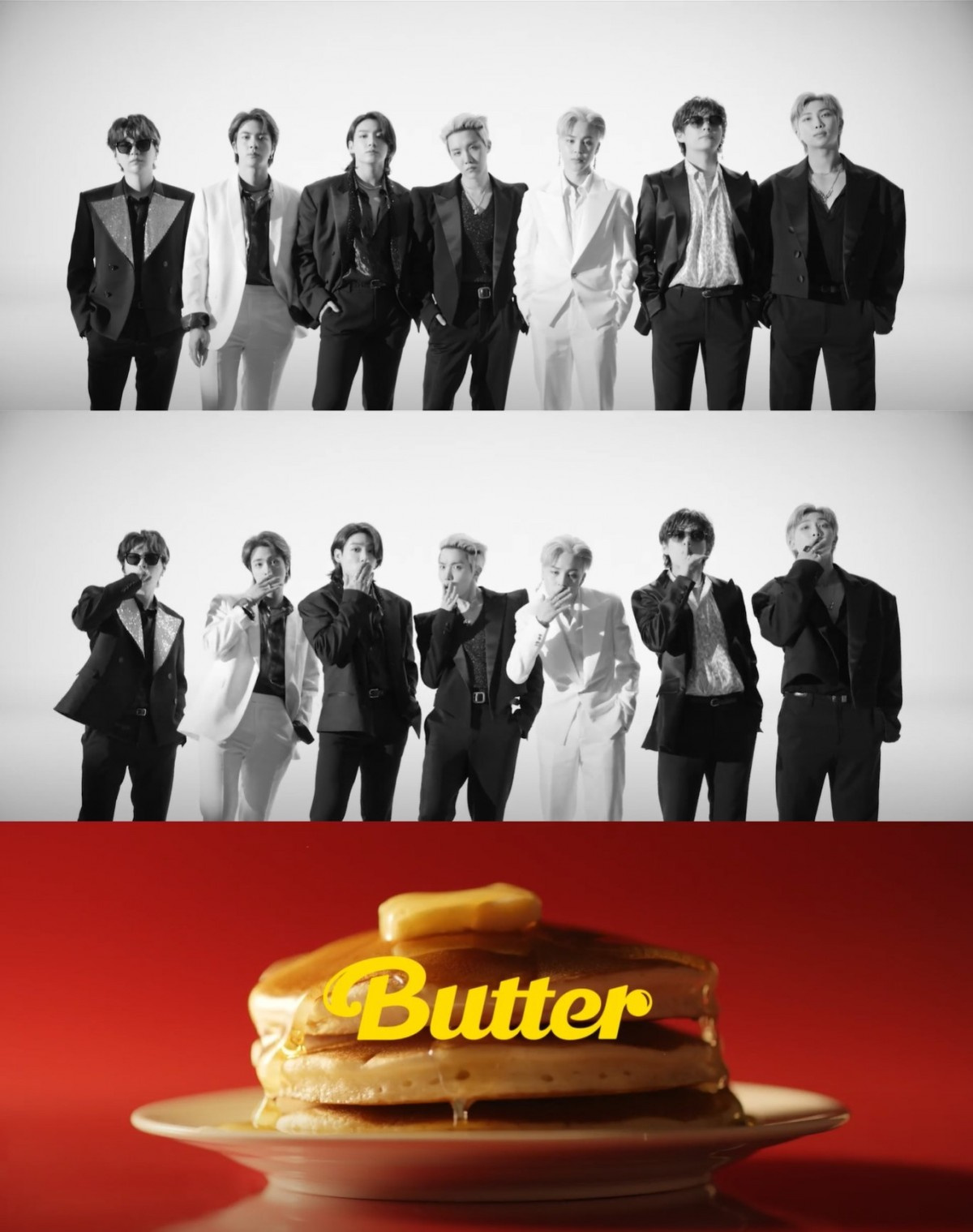 Bts Butter Mvティーザー公開 強烈な白黒のグループショット Oricon News