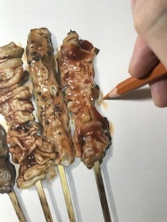 画像 写真 40万いいね を集めた えだまめ 本物にしか見えない 焼き鳥 鯛 など食テロイラスト 制作過程 79枚目 Oricon News