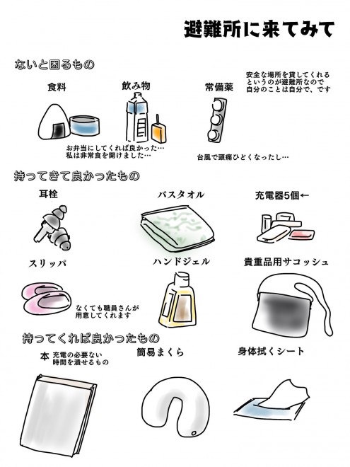 画像 写真 漫画 初めての避難所泊まり 意外と役立つ持ち物リストほか防災教訓イラスト集 17枚目 Oricon News