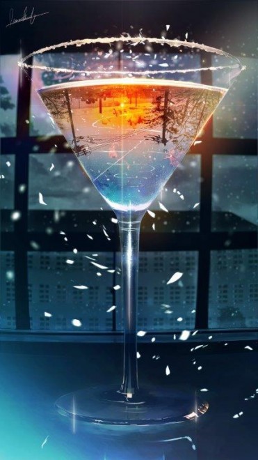 まるで写真 どんな味 グラスに閉じ込めた絶景描く 紅葉カクテル画 にsns反響 作者語る風景画の魅力 Oricon News