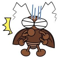 【デフォルメ】ショックを受けるゴキブリ