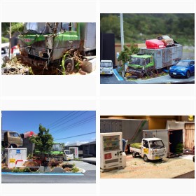 �w�c�ɂ̎����Ԑ����H��̕Ћ��ɘȂޑq�ɑ���̔p�Ԃ̃g���b�N�x�ق� ���f���\�E���^���^����i