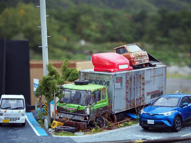 画像 写真 田舎の自動車整備工場の片隅に佇む倉庫代わりの廃車のトラック ほか モデラ ワタワタ氏作品 1枚目 Oricon News