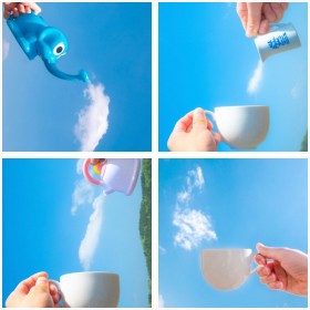 「食べてみた〜い!」雲アイディア写真