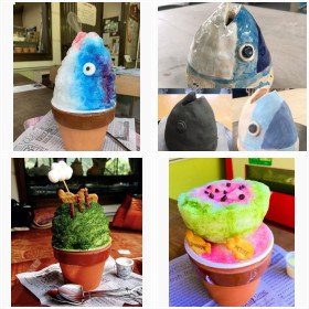 「かつおのあたま」に「富士山”登頂”」…藤枝市陶芸センターのかき氷ギャラリー