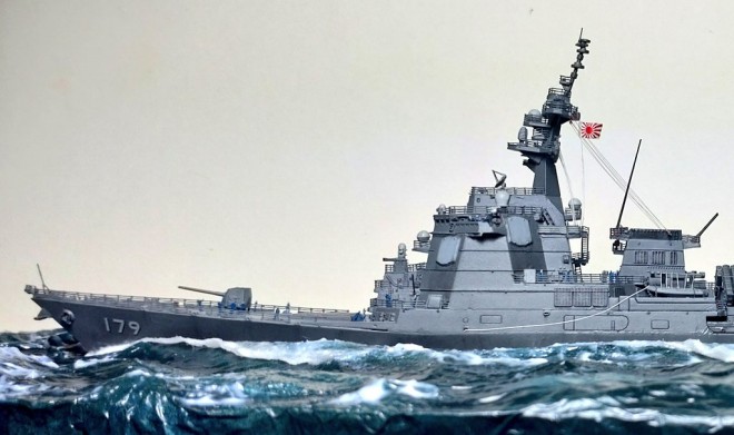 波の迫力がすごい」臨場感あふれる戦艦ジオラマに4.2万いいね