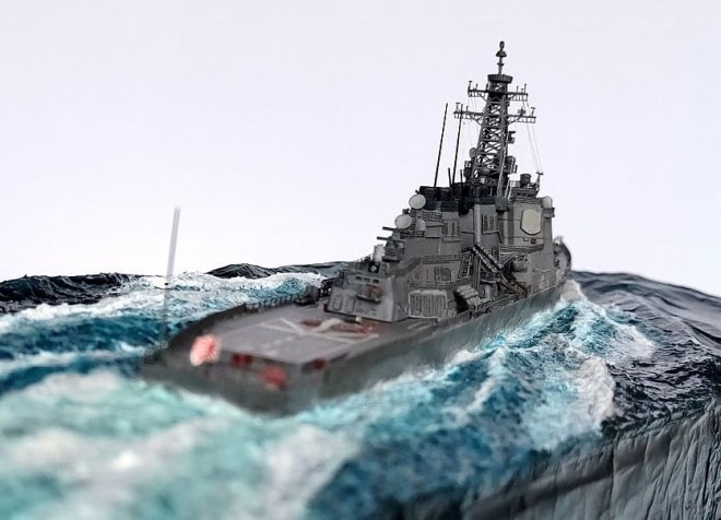 波の迫力がすごい 臨場感あふれる戦艦ジオラマに4 2万いいね 戦艦大和に思いを馳せ表現した 水の流れ へのこだわり Oricon News