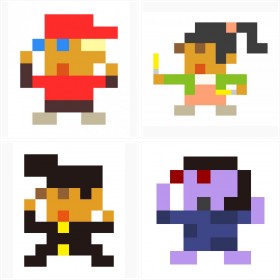 ラッパー・つっぱり・ゾンビ・オタ活女子…解像度を低くしたドット絵「粗ドット」