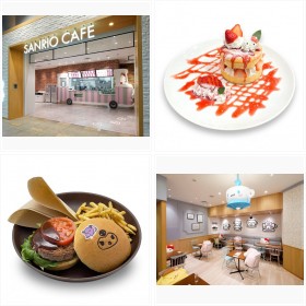 サンリオカフェ かわいい外観・内観とメニュー