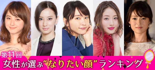 第11回 女性が選ぶ なりたい顔 ランキング Oricon News