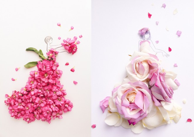 無料イラスト画像 これまでで最高の美しい 花 ドレス イラスト