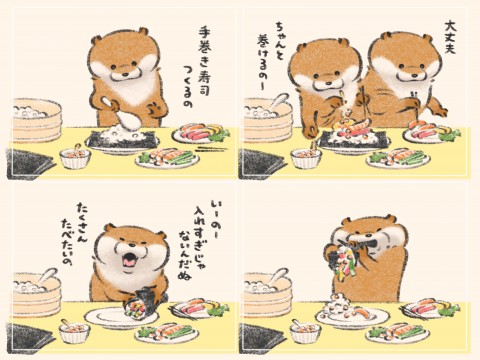 可愛い嘘のカワウソ フォロワー11万 漫画に描かれた誰も傷つけない 温かい世界 Oricon News