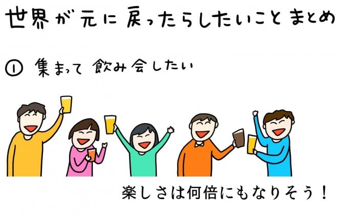 飲み会に部活？『世界がもとに戻ったらしたいこと』ツイートに反響