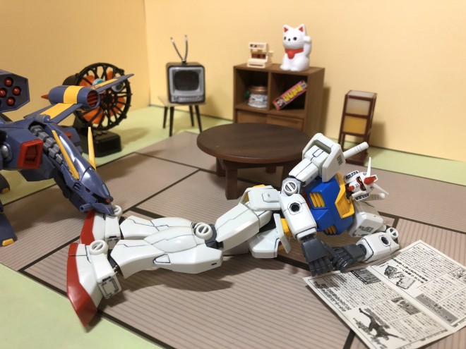 茶の間で新聞 って親父かよっ モデラー描くガンダムの 人間らしい 生活 カッコイイだけがガンプラじゃない Oricon News