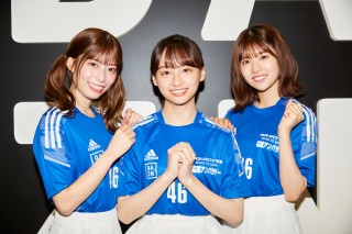 DAZNアンバサダー・日向坂46 影山優佳さん＆東村芽依さん＆松田好花