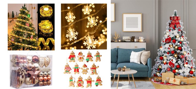 海外 クリスマスツリー 150ｃｍ 飾り付 オーナメント LEDライト 北欧枝