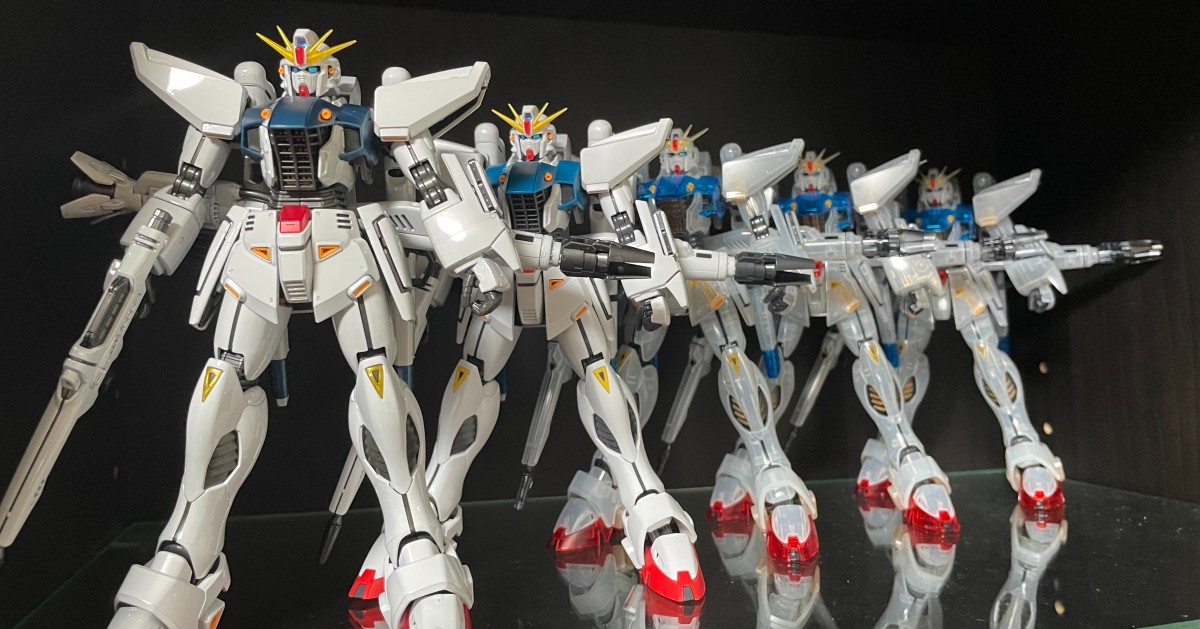 ざ、残像!?」ガンダムF91がズラリ…SNS絶賛の裏に“ガンプラ量産モデラー”も弱音吐く厳しさ「MGをただひらすら作り続けるのがつらかった」 |  ORICON NEWS