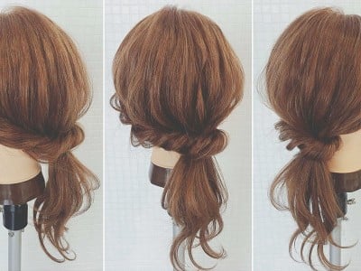 忙しい朝でも簡単ヘアアレンジ ねじり編み込みのサイドポニーがヘアゴム1つで作れる Oricon News