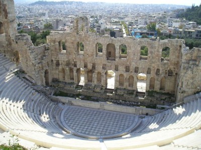 アテネ市街を見渡す古代遺跡「アクロポリス」世界遺産のパルテノン神殿