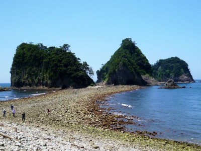 海が割れる驚異の トンボロ現象 西伊豆堂ヶ島 三四郎島 Oricon News