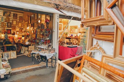 パリ　クリニャンクール蚤の市　アンティーク手鏡 パリクリニャンクール蚤の市アンティーク手鏡