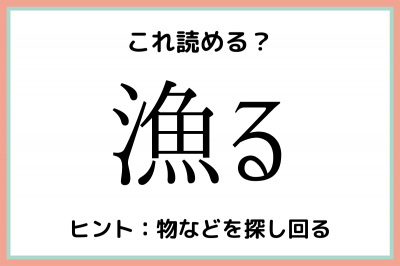 漁る 読み方 意味
