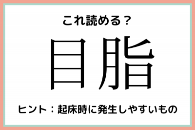 目脂 めあぶら 読めたらスゴイ 難読漢字 4選 Eltha エルザ