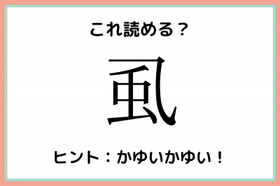 虱 かぜ じゃない 読めたらスゴイ 虫の難読漢字 4選 Eltha エルザ