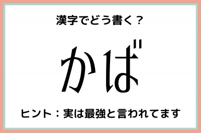 かば ってどう書くの 意外と難しい 難読漢字 4選 Oricon News