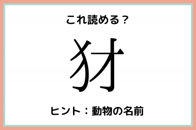 犲って何 読めたらスゴイ 動物の難読漢字 4選 Oricon News