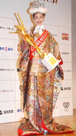 『2010年度ミス日本グランプリ決定コンテスト』グランプリに輝いた林史乃さん　（C）ORICON DD inc.　