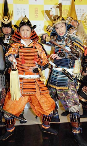 『武将都市ナゴヤキャンペーン』イベントにPR奉行として出席した、はんにゃの（左から）川島章良、金田哲 （C）ORICON DD inc.　