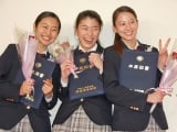 堀越高等学校を卒業した（左から）忽那汐里、成海璃子、河北麻友子　（C）ORICON DD inc.　