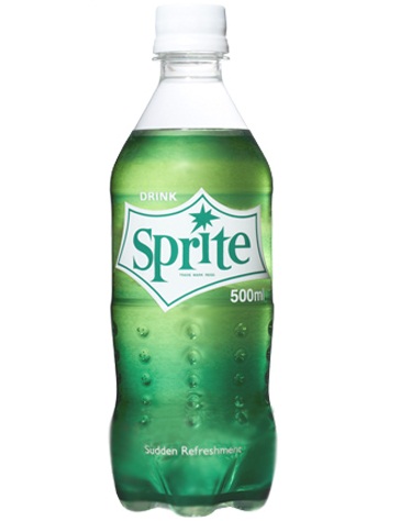 「スプライト」のパッケージは、日本初登場時の緑のガラス瓶をモチーフにしたデザインに変更　
