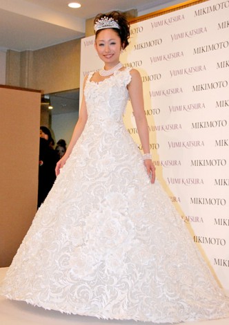 桂由美の新作ウエディングドレス『YUMI MARIEE Princess of Mikimoto Pearls』発表会に出席した安藤美姫　（C）ORICON DD inc. 
