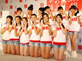 日本初CMが決定した化粧品『なめらか本舗』美白シリーズの発表会に出席したJKT48　（C）ORICON DD inc. 