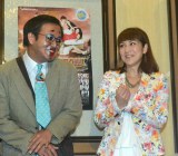 ミュージカル『Tomorrow』プレス発表会に出席した（左から）高田安男、鈴木蘭々　（C）ORICON NewS inc. 