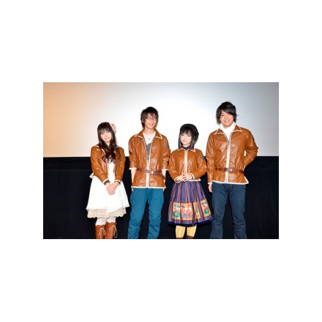 アニメ『とある飛空士への恋歌』第1話先行上映イベントに出席した（左から）竹達彩奈、花江夏樹、悠木碧、石川界人 