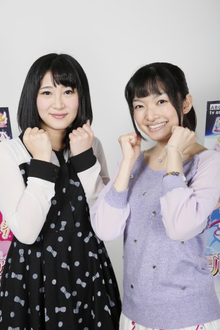 来年2月2日スタートの『ハピネスチャージプリキュア！』オープニング曲を担当する仲谷明香（左）、エンディング曲を担当する吉田仁美（C）ABC 