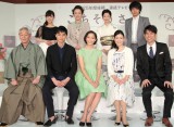 『ごちそうさん』出演者の（前列左から）近藤正臣、東出昌大、杏、財前直見、原田泰造　（C）NHK 