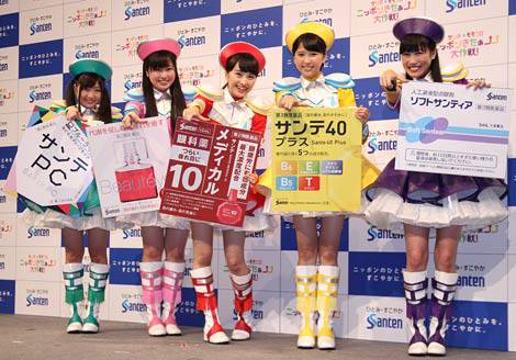 ももいろクローバーＺがサンテの顔に「全国民が『きたぁ↑↑』って叫ぶように頑張る」 | ORICON NEWS