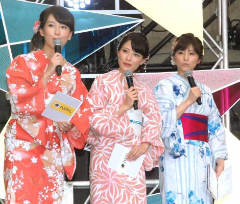 小熊美香の画像 写真 カトパンら各局女子アナ6人が浴衣姿披露 枡田アナはセンターで うれしい 4枚目 Oricon News