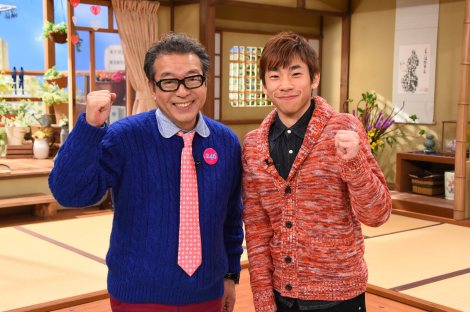 織田信成が関西テレビの『よ〜いドン！』水曜新レギュラーとしてスタジオ初登場。左はレギュラーパーソナリティーの円広志（C）関西テレビ 