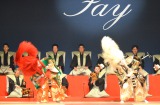 イタリアブランド「FAY」日本上陸記念ファッションショーで連獅子を披露した中村橋之助、中村国生親子(C)ORICON NewS inc. 