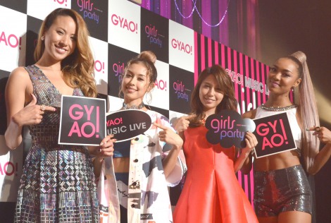 『GYAO! MUSIC LIVE Girls Party』出演前に取材に応じた（左から）道端アンジェリカ、BENI、May J．、Crystal Kay （C）oricon ME inc. 